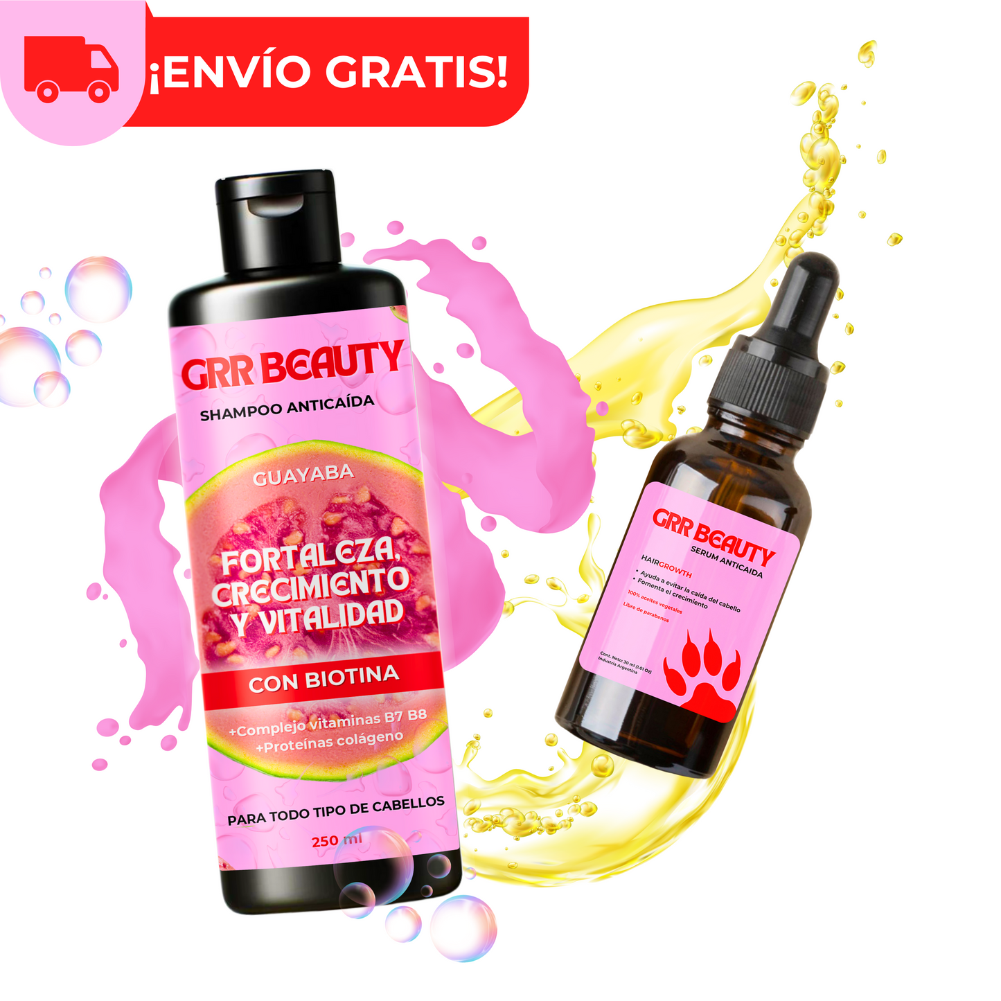 Shampoo Anticaída GRR + Serum Anticaída GRR